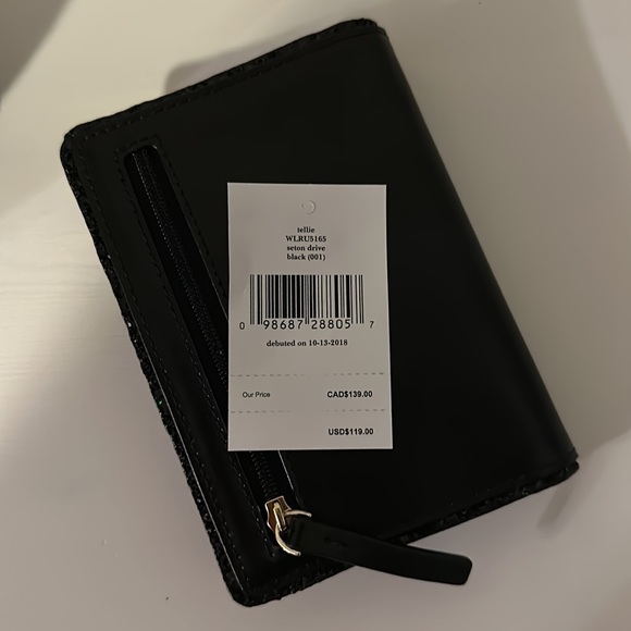 NEW Bag and Wallet -Kate Spade Black Penny Glitter Bag and Tellie Glitter Wallet - Picture 8 of 8